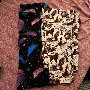 Lala Halloween Leggings Curvy Bats Cats Witches Wicca